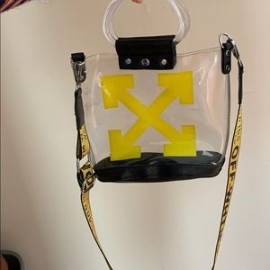 Clear “off-white” purse